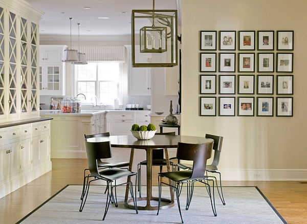 Stunning dining room charms with its understated class