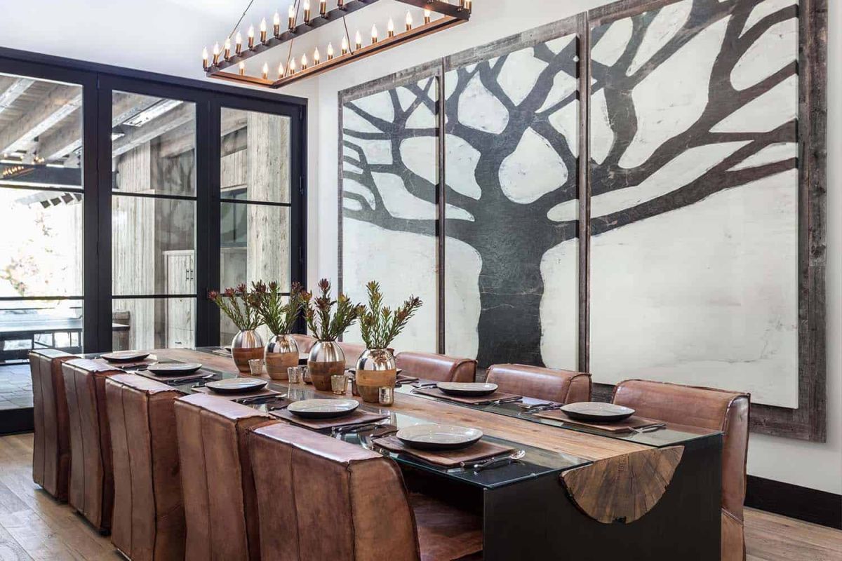 The half log dining table is unique and depicts a beautiful and strong connection with nature 