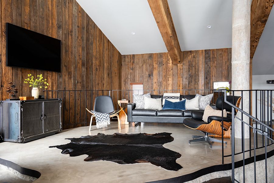 grey modern rustic living room