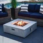 Concrete Outdoor Propane Gas Fire Pit Table