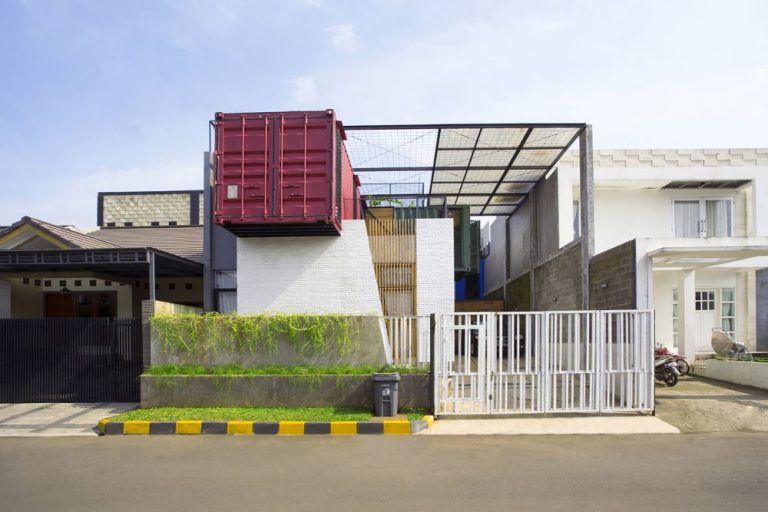 Industrial Family Home Made From Shipping Containers And Reclaimed Pallets